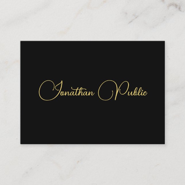 Personalised Calligraphy Script Name Template Business Card (Front)