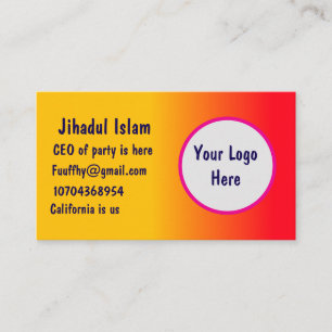 Personalised calling card