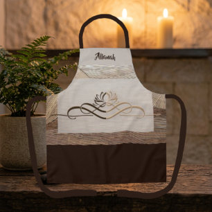 Personalised Calming Linen Bamboo Apron