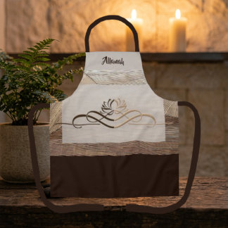 Personalised Calming Linen Bamboo Apron