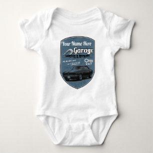 Personalised Camaro Garage Baby Bodysuit