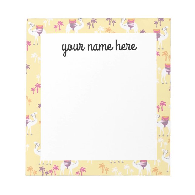 Personalised Camel Notepad (Front)