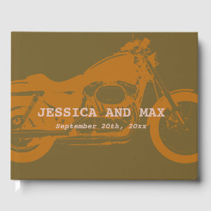 Personalised Camo-Inspired Biker Wedding Guest Book