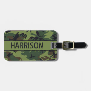 Personalised Camo Luggage Tag