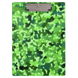 Personalised Camo Pattern - Green Blue Black Clipboard