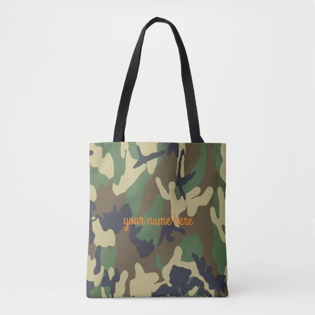 Personalised Camo Tote Bag (Front)