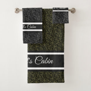Personalised Camouflage Bath Towel Set