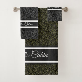 Personalised Camouflage Bath Towel Set