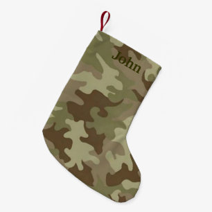 Personalised Camouflage Christmas Stocking