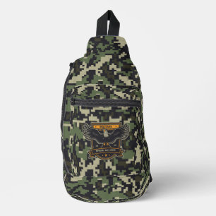 Personalised Camouflage Military-Style Sling Bag