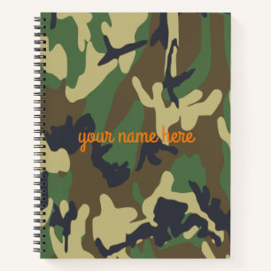 Personalised Camouflage Notebook