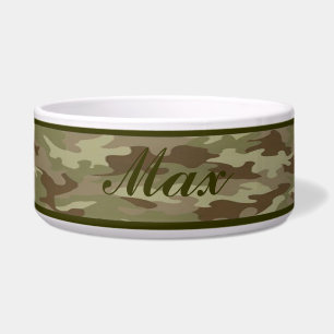 Personalised  Camouflage Pet Bowl