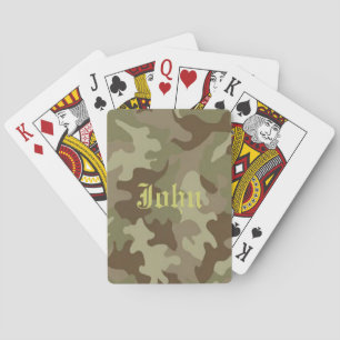Personalised Camouflage Playing Cards