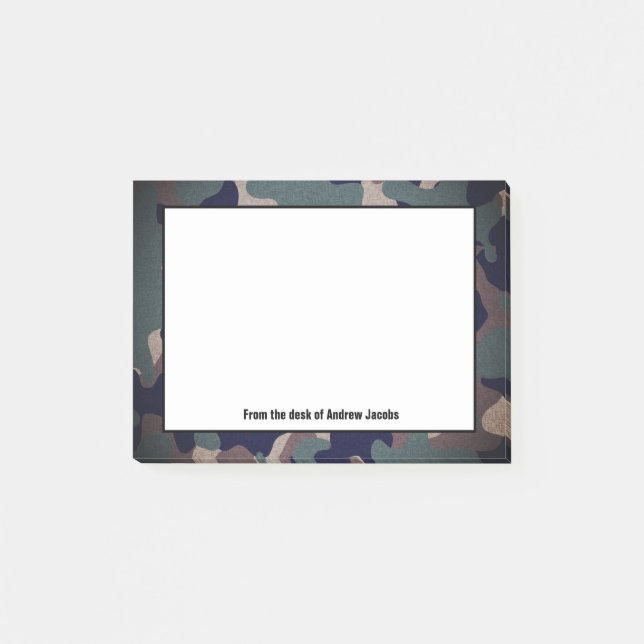 Personalised Camouflage Post-it Notes (Front)
