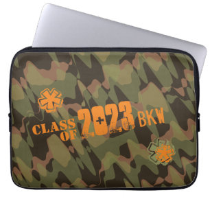 Personalised Camouflage Woodland Green Laptop Sleeve