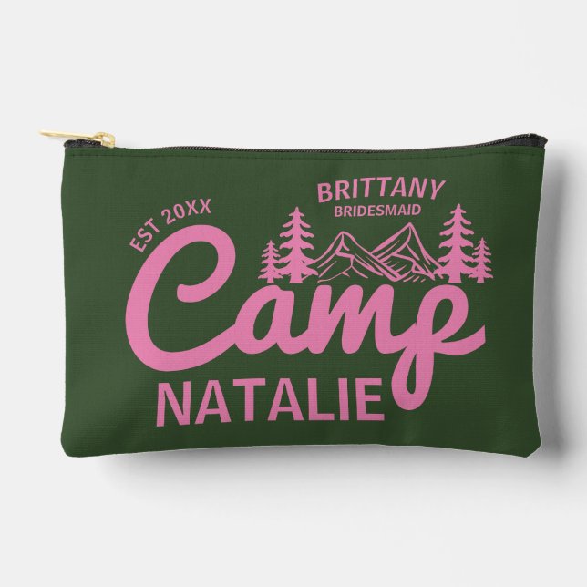 Personalised Camp Bach Bachelorette Party Custom Accessory Pouch (Front)