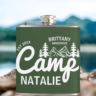Personalised Camp Bach Bachelorette Party Custom Hip Flask