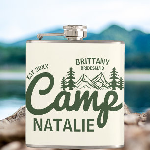 Personalised Camp Bach Bachelorette Party Custom Hip Flask