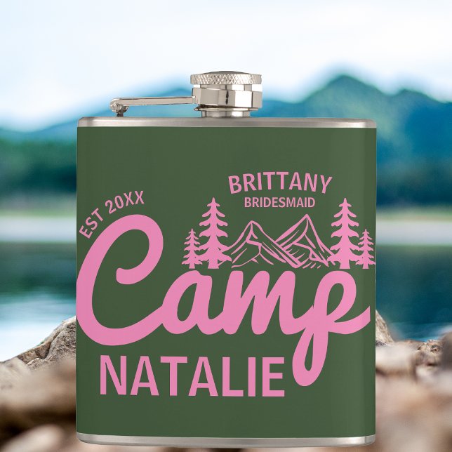 Personalised Camp Bach Bachelorette Party Custom Hip Flask (Creator Uploaded)