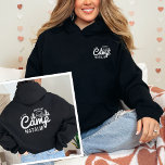 Personalised Camp Bach Bachelorette Party Custom Hoodie<br><div class="desc">Celebrate the last trail before the veil with our Personalised Camp Bach Bachelorette Party Custom Hoodie – the perfect customised gift and party favour for an unforgettable mountain bachelorette experience. Immerse yourselves in the cosy cabin bach party vibes with this uniquely designed hoodie, featuring a front and back print that...</div>