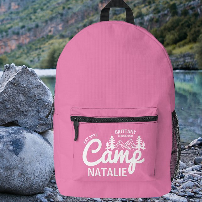 Personalised Camp Bach Bachelorette Party Custom Printed Backpack (Creator Uploaded)