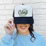 Personalised Camp Bach Bachelorette Party Custom Trucker Hat<br><div class="desc">Gear up for your mountainous celebration with our Personalised Camp Bach Bachelorette Party Custom Trucker Hat – a forest green accessory that adds a touch of style and nature-inspired charm to your camp bachelorette. This custom camp bachelorette trucker hat is not just headwear; it's a symbol of the last trail...</div>