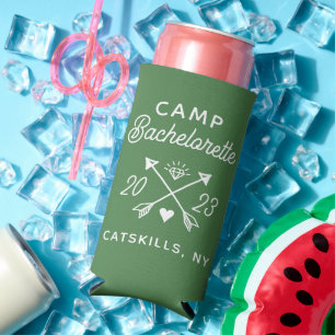Personalised Camp Bach Crew Bachelorette Seltzer Can Cooler