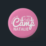 Personalised Camp Bachelorette Party Bridesmaids 3 Cm Round Badge<br><div class="desc">Experience the perfect blend of adventure and elegance with our Personalised Camp Bachelorette Party Bridesmaids Buttons. These charming buttons are designed to enhance your glamping bachelorette party, featuring delightful designs that capture the essence of a "wild in the woods" celebration. Imagine the joy of your bridesmaids as they wear these...</div>