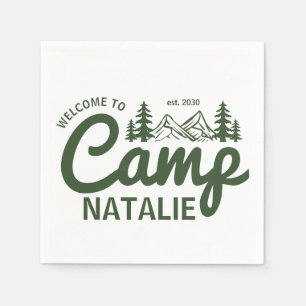 Personalised Camp Bachelorette Party Bridesmaids Napkin