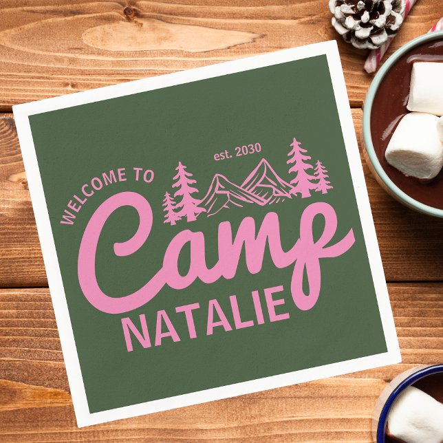 Personalised Camp Bachelorette Party Bridesmaids Napkin (Creator Uploaded)