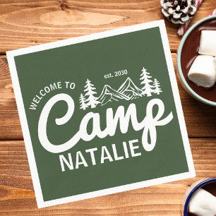 Personalised Camp Bachelorette Party Bridesmaids Napkin