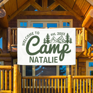 Personalised Camp Bachelorette Party Cool Welcome Banner