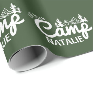 Personalised Camp Bachelorette Party Customised Wrapping Paper