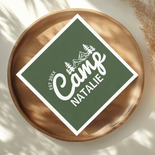 Personalised Camp Bachelorette Party Napkin