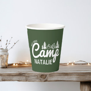 Personalised Camp Bachelorette Party Paper Cups