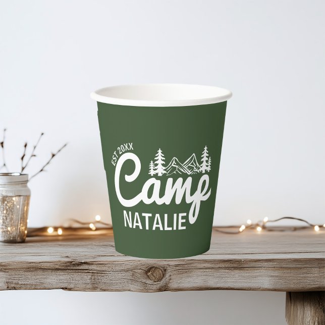 Personalised Camp Bachelorette Party Paper Cups (Creator Uploaded)