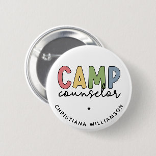 Personalised Camp Counsellor Gifts 6 Cm Round Badge