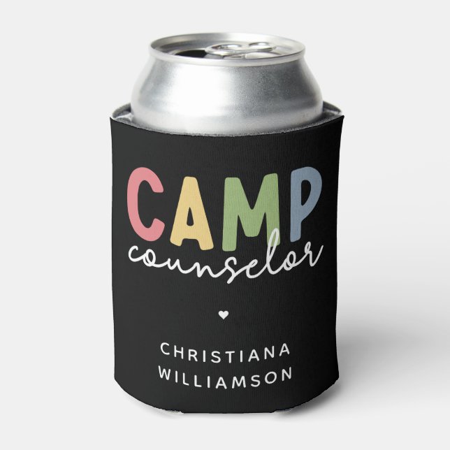 Personalised Camp Counsellor Gifts Can Cooler (Can Front)