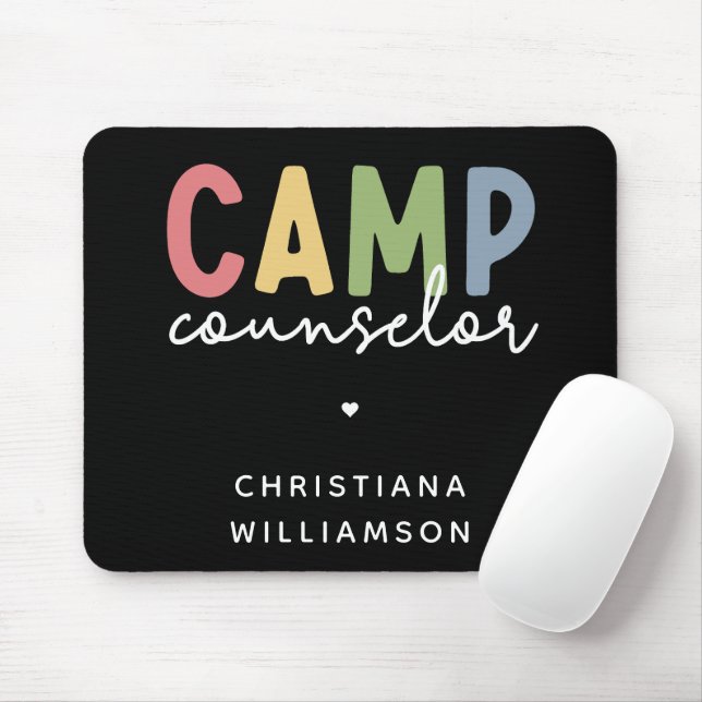 Personalised Camp Counsellor Gifts Mouse Mat (With Mouse)