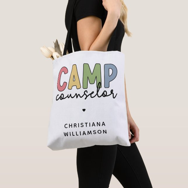 Personalised Camp Counsellor Gifts Tote Bag (Close Up)