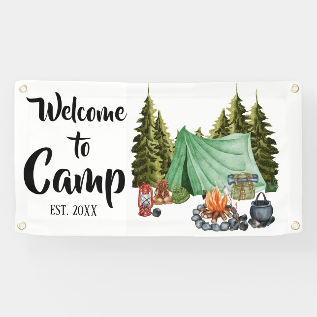 Personalised Camp Welcome  Banner (Horizontal)
