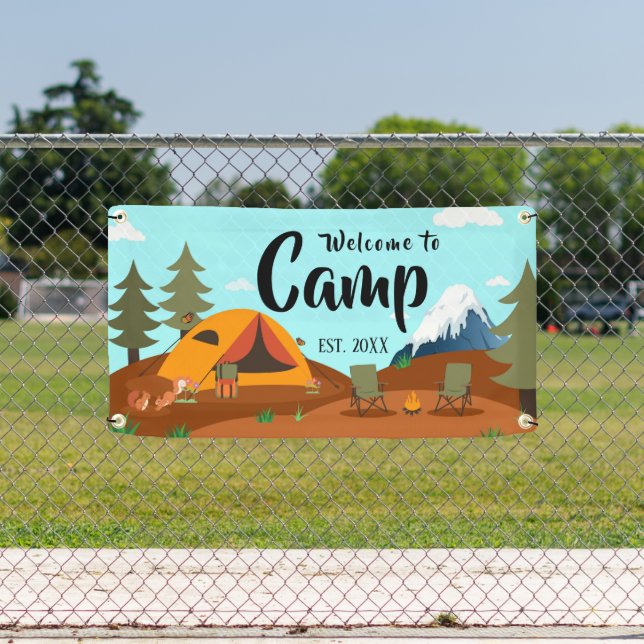Personalised Camp Welcome  Banner (Insitu)