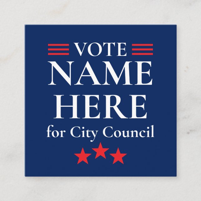 Personalised Campaign Election Enclosure Card (Front)