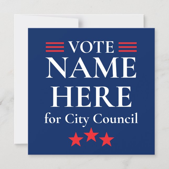 Personalised Campaign Election Magnetic Invitation (Front)