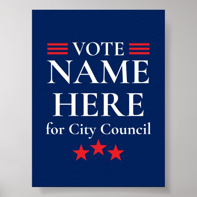 Personalised Campaign Election Poster (Front)