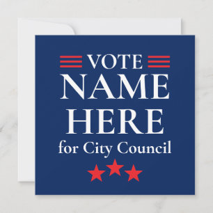 Personalised Campaign Election Thank You Card