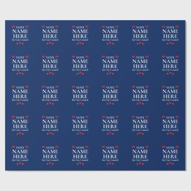 Personalised Campaign Election Wrapping Paper (Flat)