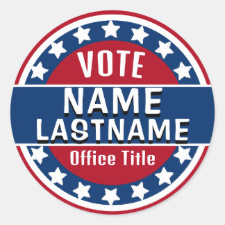 Personalised Campaign Template Classic Round Sticker