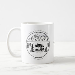 Personalised Camper Van Outdoors Trip Year Review  Coffee Mug
