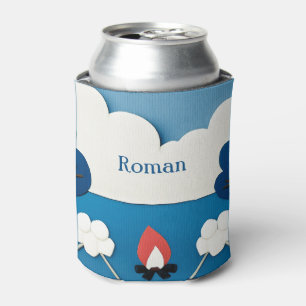 Personalised Campfire Smores Camping Outdoor Can Cooler
